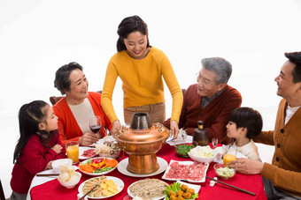 幸福家庭食品快乐吃饭高端拍摄