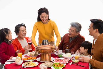 幸福家庭东方庆祝祖父母高质量图片