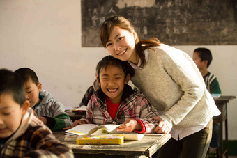 乡村女教师小学生中国学生中国人场景