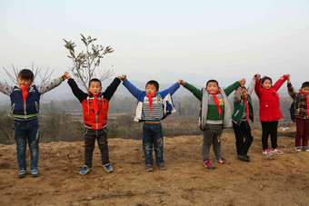 欢乐学生中国五个人高端相片