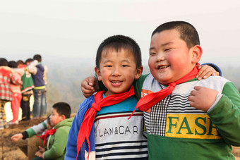 欢乐学生中国信心6岁到7岁氛围素材
