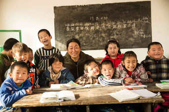 乡村女教师小学生环境学校成年人氛围摄影
