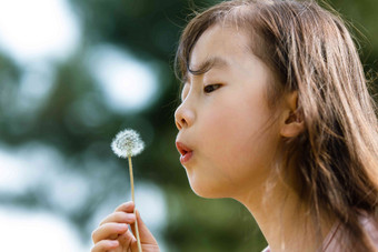 可爱的女孩在户外