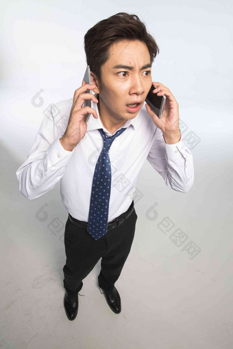商务电话通讯东方人高端摄影图