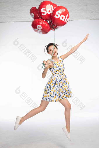快乐气球肖像<strong>个性</strong>亚洲人氛围镜头