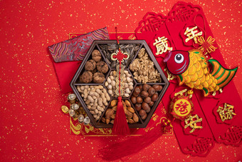 中式果盘北京春节摄影图