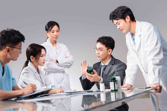 医药销售团队健康保健工作人员中国人