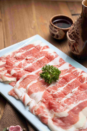 生鲜肉片日式清晰拍摄