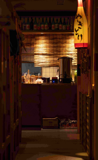 日料餐厅白昼装饰高质量摄影图