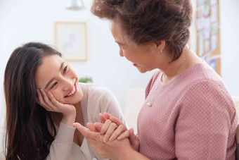 幸福母女母女老年人老年<strong>女人</strong>享乐氛围镜头