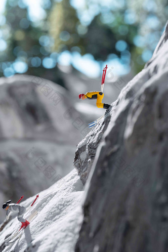 滑雪运动山坡雪景美景高端拍摄