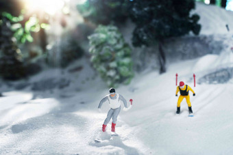 滑雪运动山坡比赛东亚摄影图