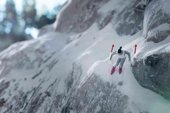 滑雪微观锻炼体育