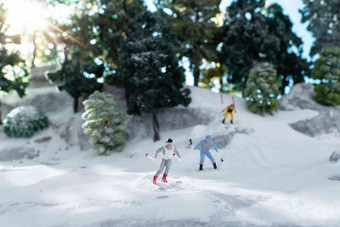 滑雪冰雪运动体育活动锻炼高质量摄影图