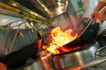 大火烹饪美食氛围影相