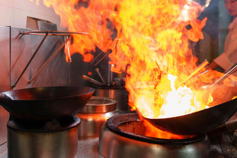大火烹饪美食氛围影相