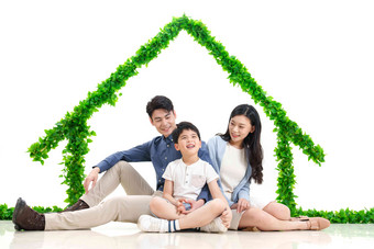 一家人绿房子家庭节能3多岁高质量场景