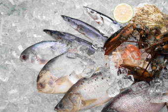 海鲜小龙虾海洋生物生食氛围相片