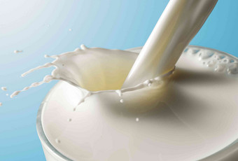 牛奶水柱健康食物动态动作