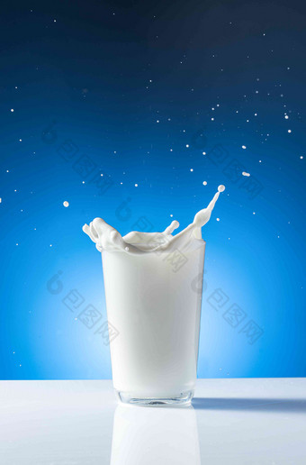 牛奶飞溅营养品简单清晰场景