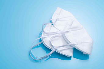 折叠式颗粒物防护口罩健康保健清晰摄影图