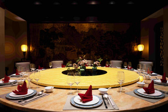 酒店包间餐桌中国文化高端摄影