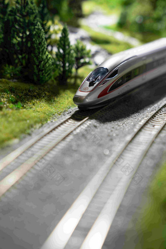 高速列车微距和谐号中国写实素材
