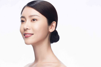 美女妆面中国人肖像高质量素材