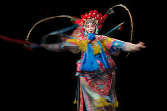 艺术家传统文化唱戏杨家将写实摄影