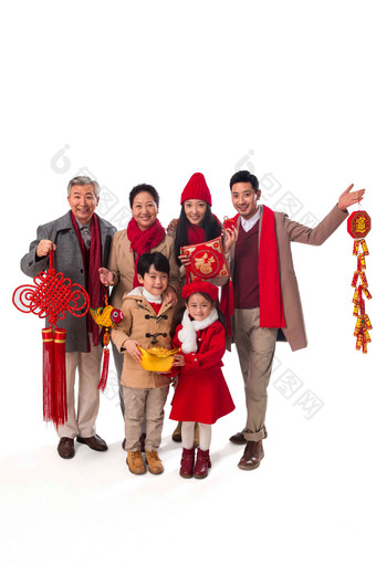 幸福家庭新年关爱中国文化