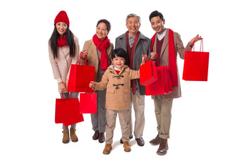 幸福家庭购物传统文化中国文化写实摄影图