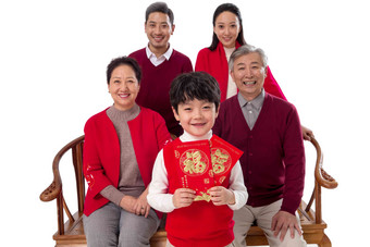 幸福家庭新年男人东方古典式清晰相片