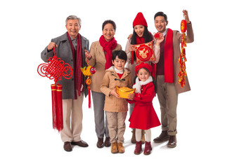 幸福家庭新年中国青年人成年人