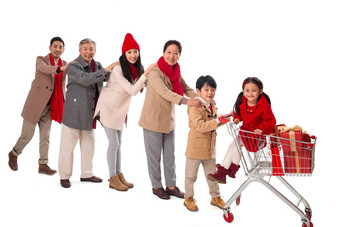 幸福家庭购物中国东亚三代同堂高端拍摄