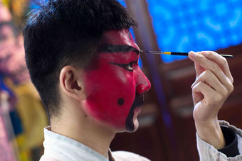 戏剧艺术家妆造中国特写写实图片