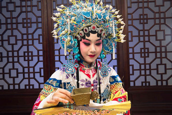 表演者画脸一个人中国文化清晰场景