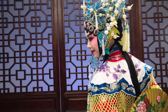 演员戏剧表演中国戏曲窗户氛围素材