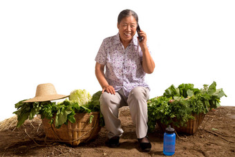 菜农在打电话现代高质量图片