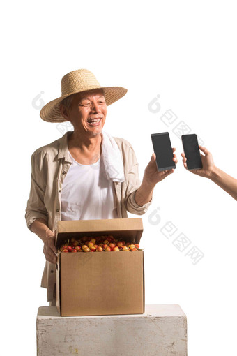 老农民销售自家水果互联网高质量场景