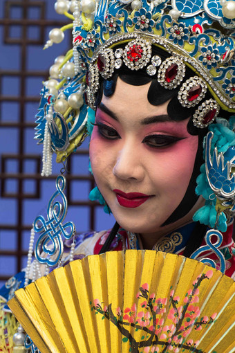 演员戏剧中国文化画脸氛围摄影图