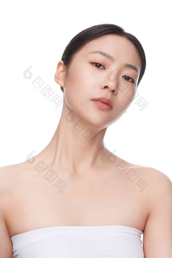年轻美女肖像脸中国人个人护理