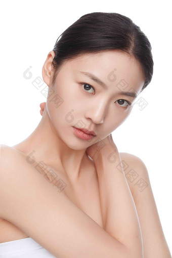 年轻美女肖像美容亚洲平滑的