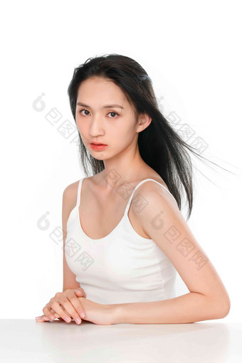 漂亮<strong>女人</strong>肖像皮肤东亚摄影氛围摄影图