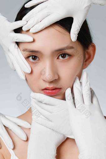 女人整形手术医疗美容美容师女性特质高端照片