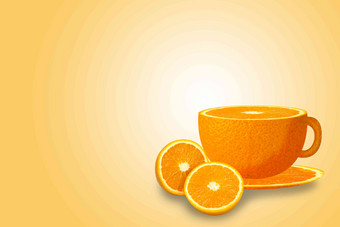 数码合成的橙子