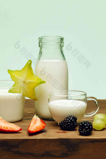 牛奶食物瓶子酸奶高质量镜头