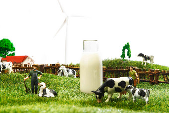 牛奶牧场农场饮料玩具照片