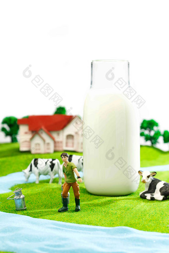 牛奶牧场农业关爱氛围照片