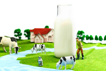 牛奶牧场静物清新奶制品高端照片
