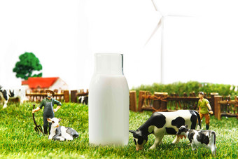 牛奶牧场概念草地高清场景